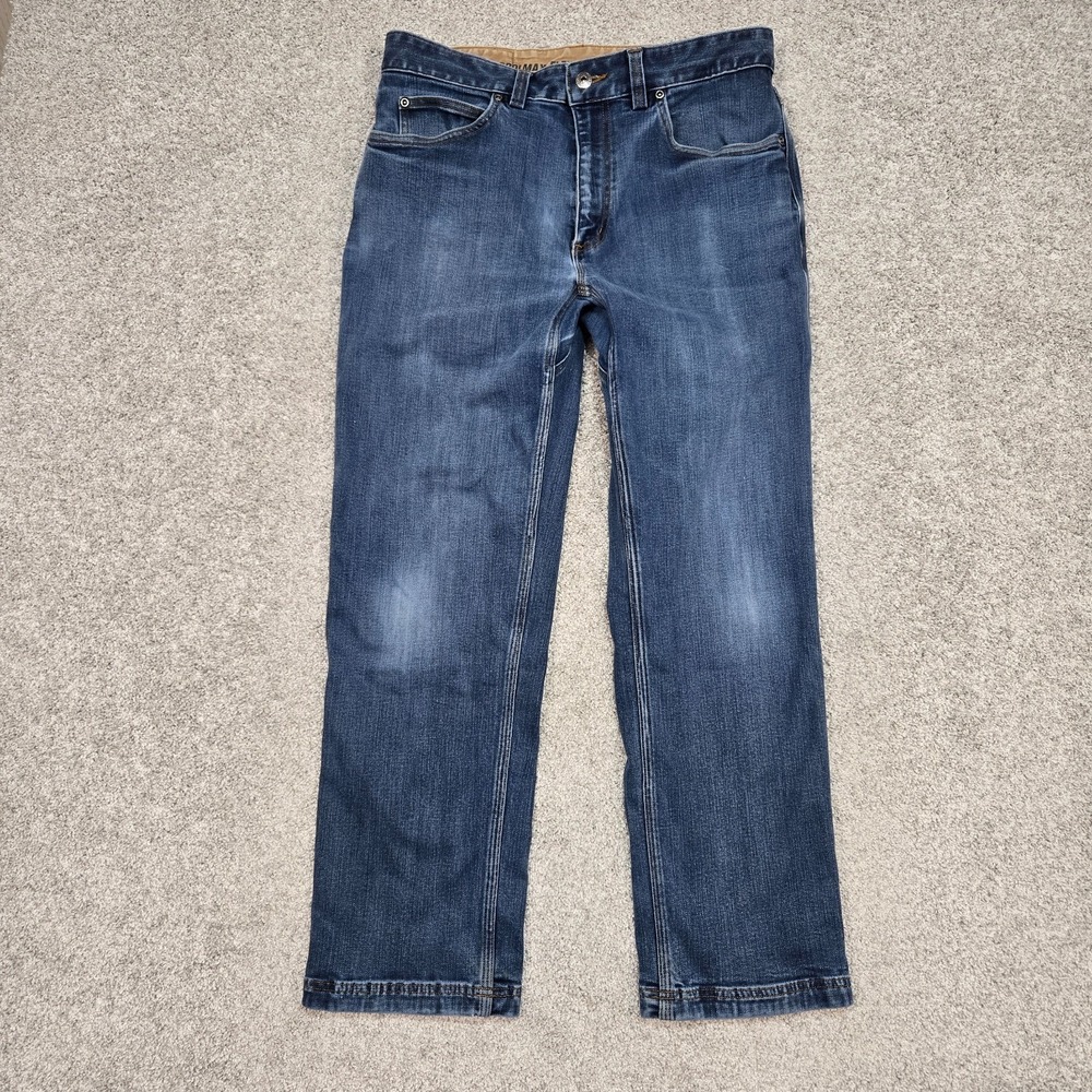 Duluth Trading Coolmax Flex Ballroom Jeans Men 34x30 (33x28) distressed Relaxed